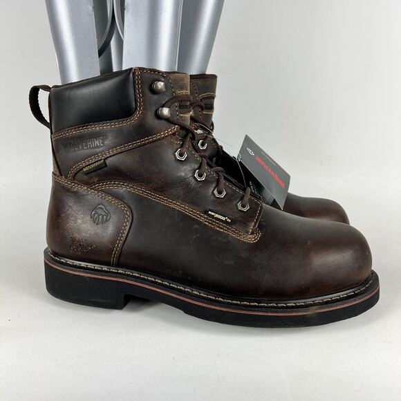 Wolverine W10080 Brek-M Work Boots Men's 10 Brown DuraShocks Slip Resistant - Picture 2 of 11
